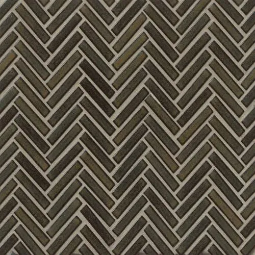 Bedrosians Tile & Stone 90 1/2" x 2" Herringbone Porcelain Mosaic Tile