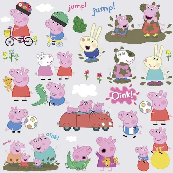 RoomMates RMK3183SCS Peppa The Pig Peel and Stick Wall Decals