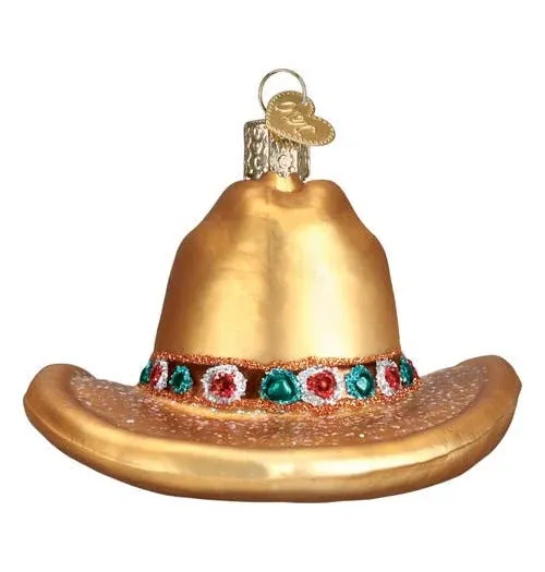 Old World Christmas Cowboy Hat Ornament