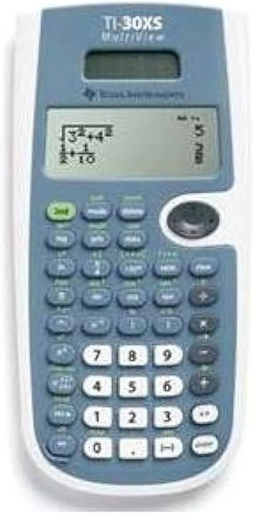 Texas Instruments TI-30XS Scientific Calculator - 16 Character(s) - LCD - Solar Battery Powered