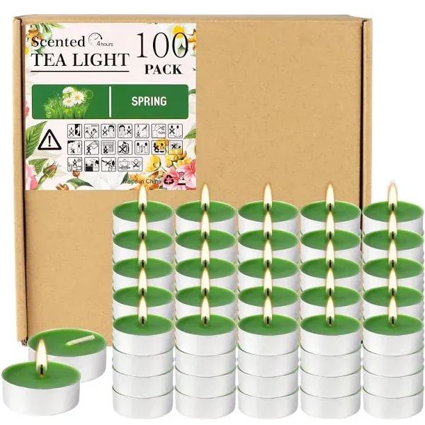 fclayvts 100 Pack Scented Tealight Candles