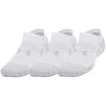 Under Armour Adult Performance Tech Pro 3-Pack No Show Socks White L