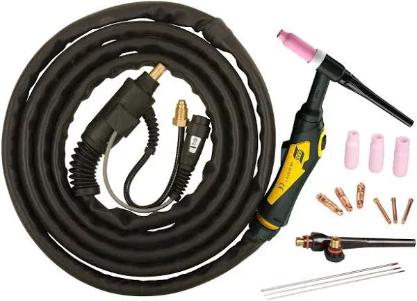 "ESAB - 0558102493 - ESAB TXH 201 200 Amp Air Cooled TIG Torch With Rigid Head And 12.5' Cable"