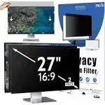 Peslv 2-Pack 27 inch 16:9 Computer Privacy Screen for Widescreen Monitor, 27inch Removable Anti Blue Light Glare Eye Protection Shield, Black