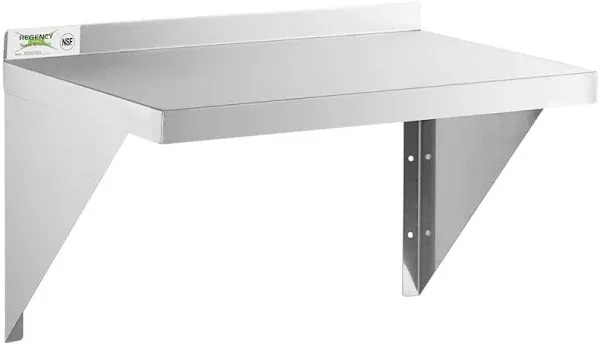 Regency 18 Gauge Stainless Steel 15&quot; x 24&quot; Solid Wall Shelf