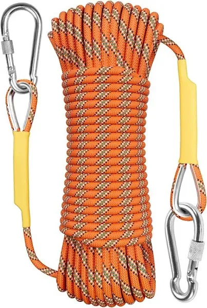  Outdoor Climbing Rope 10M(32ft) 20M(64ft) 30M(96ft) 1/3 Inch x 32 Feet Orange