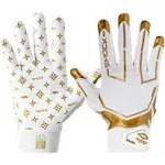  Showtime Receiver Glove, White/Gold Lux S 