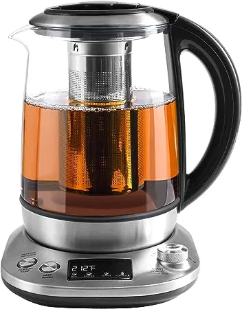 Mecity Tea Kettle Electric Tea Pot with Removable Infuser 9 Preset Brewing Programs Tea Maker with Temprature Control 2 Hours