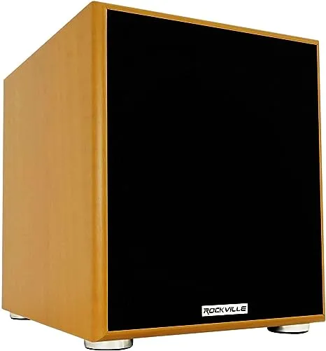 Rockville Rock Shaker 10" inch Black 600W Powered Home Theater Subwoofer Sub