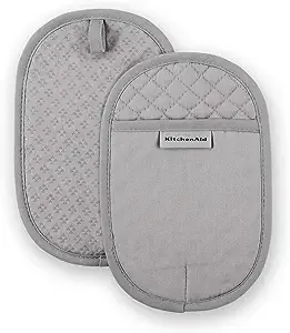 KitchenAid Asteroid Pot Holder 2-Pack Set, Grey, 6.5"x10"