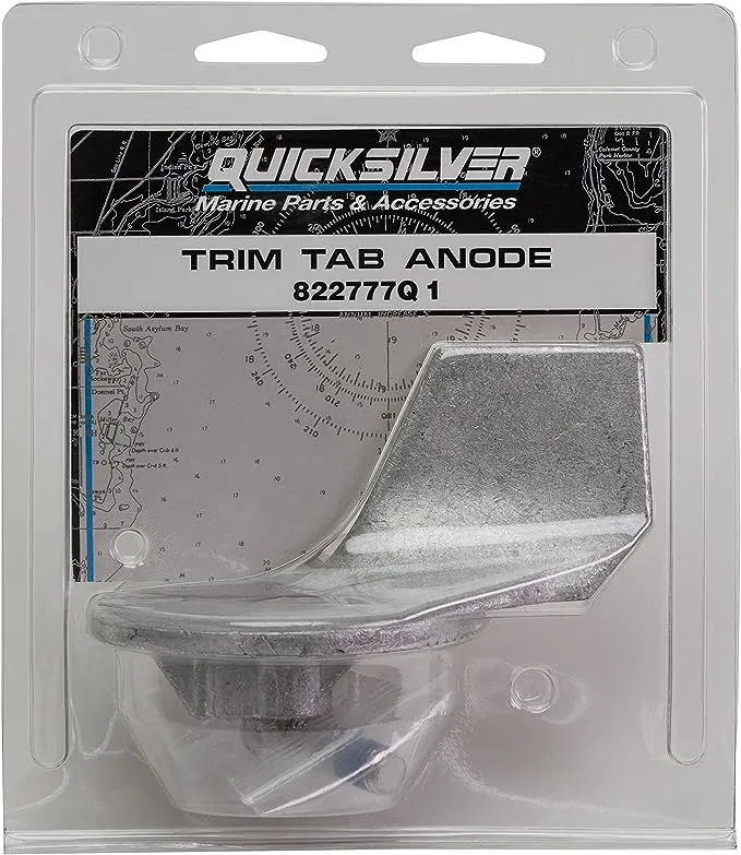 Quicksilver Offset Trim Tab Anode for High Rake Propellers (822777Q1)