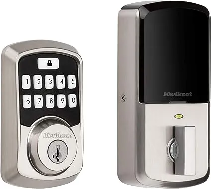 Kwikset 99420-002 Aura Bluetooth Programmable Keypad Door Lock Deadbolt Featuring SmartKey Security, Venetian Bronze 