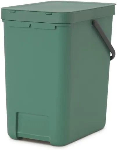 Brabantia Sort & Go' Plastic Recycling Bin, 3.2 Gallon (12 Liter) Color: Jade Green