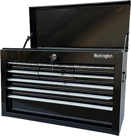 Portable Metal Tool Chest with 9 Drawers, 24&#034; 9-Drawer Tool Chest Cabinet