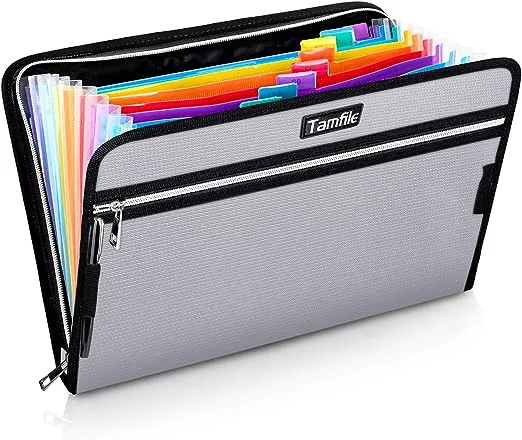 Fireproof Safe Waterproof Accordion File Bag Folder Expanding Filing Folder with