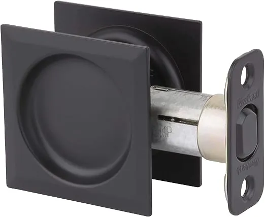 Kwikset 2.4375-in Matte Black Pocket Door Pull