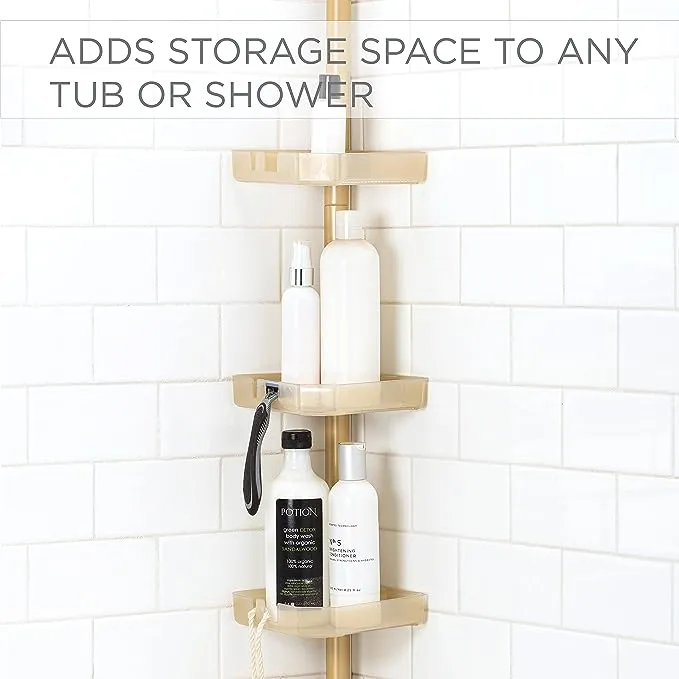 Bath Bliss 4 Tier Tension Corner Shower Organizer Caddy