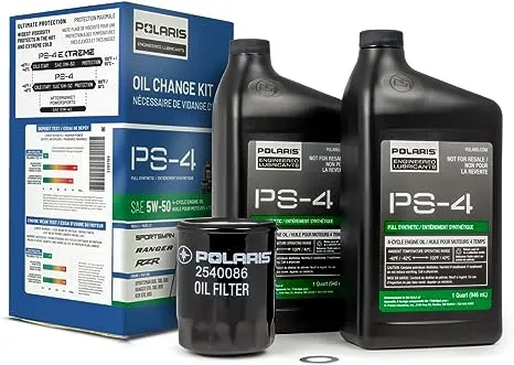 Polaris Full Synthetic Oil Change Kit 2202166 2 Quarts PS-4 Engine Oil & 1 Oil Filter | Race-Driven