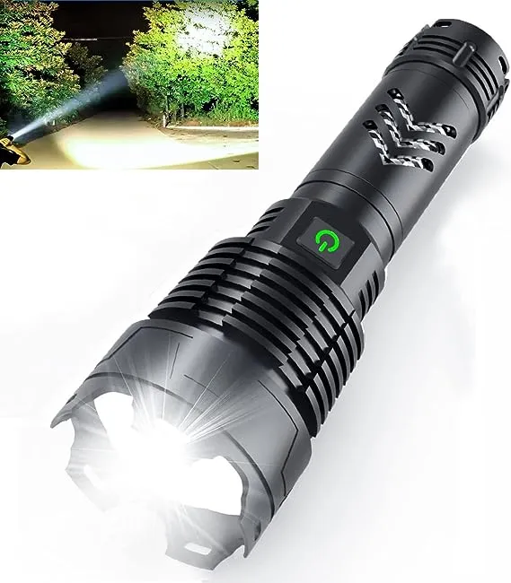 Alifa Rechargeable Led Flashlight 990000 High Lumens, Brightest Powerful Handheld Flashlight,Xhp160.9 Zoomable IPX5 Waterproof Super Bright Flashlight with 5 Modes