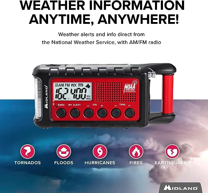 Midland ER310 E-Ready Emergency Crank Weather Radio