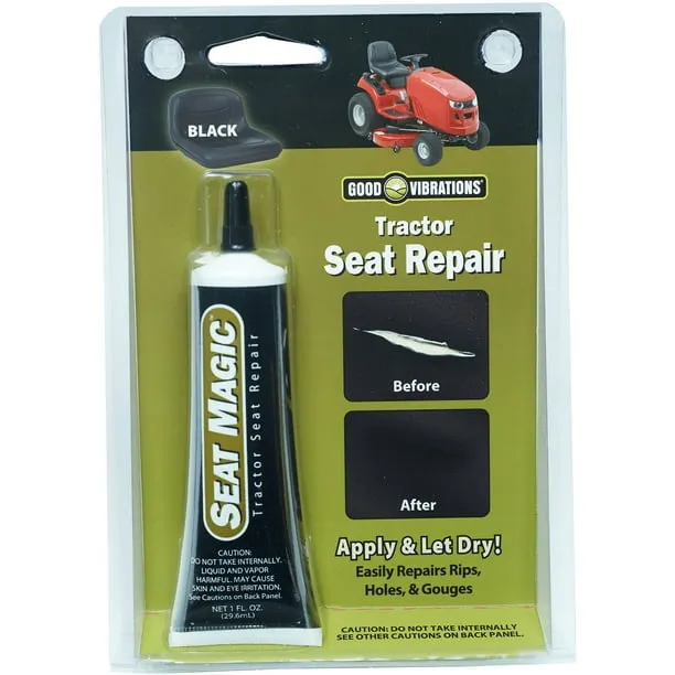 Good Vibrations 190 Seat Magic Tractor Seat Repair, Black - 1 fl oz tube