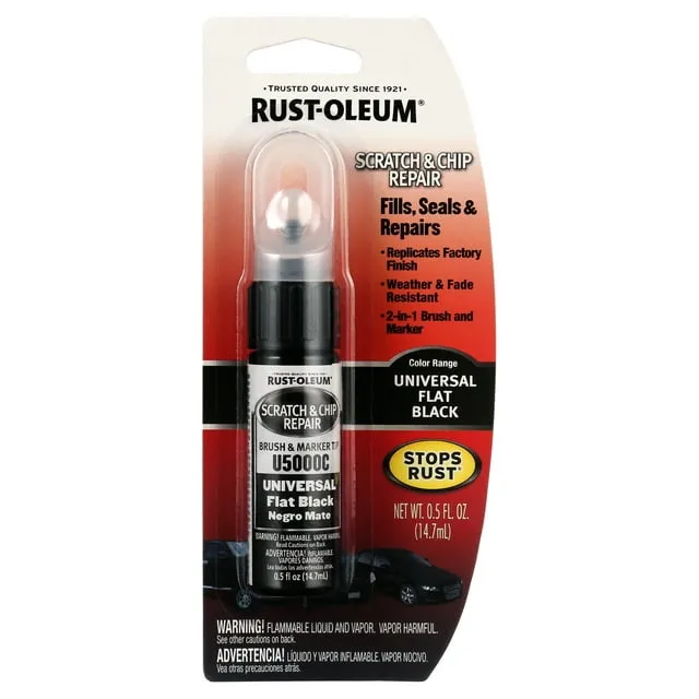 Rust-Oleum Universal Flat Black Automotive Scratch & Chip Repair Marker - 0.5 fl oz