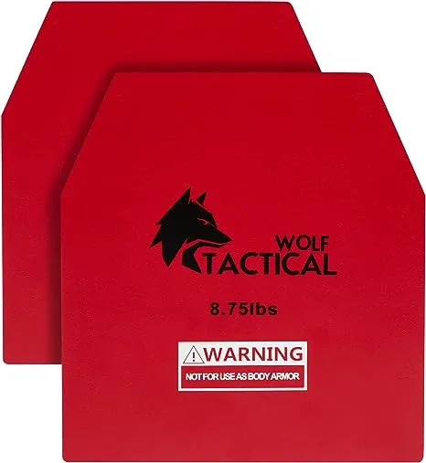 WOLF TACTICAL Weight Vest Plates - 5.75/8.75/14.5/19.75LB Pairs - WODs, Strength Training, Running, Heavy WorkoutsWOLF TACTICAL Weight Vest Plates - 5.75/8.75/14.5/19.75LB Pairs - WODs, Strength Training, Running, Heavy Workouts