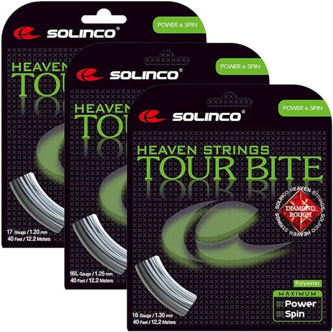 Solinco Tour Bite Diamond Rough Tennis String Silver