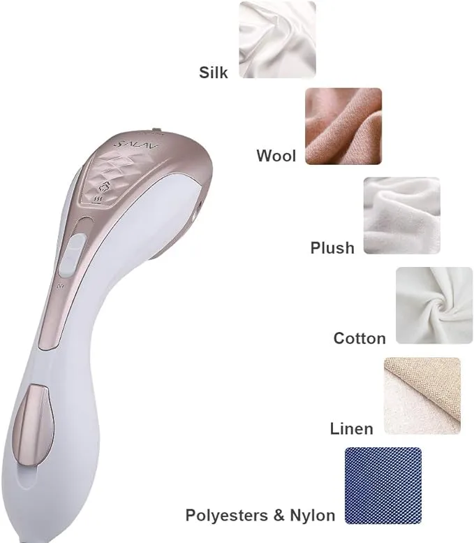 SALAV Handheld Clothes Steamer + Iron 2-in-1, 2 Steam Settings, for Both Vertical & Horizontal Garment Handling, Ceramic Coated Metal Steam Panel, 150ml Big Water Tank, 1150 Watt, HS-100 Rose Gold