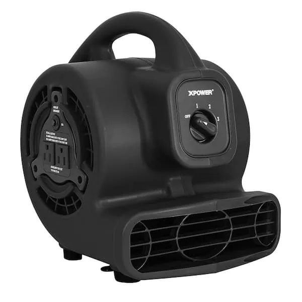 XPOWER P-80A Mighty Mini Air Mover 600 CFM Black