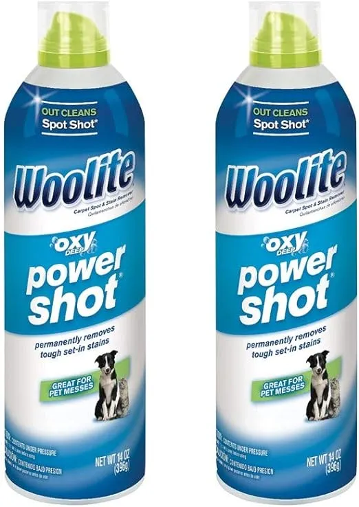 Bissell Woolite Oxy Deep Power Shot Fresh Scent Carpet Cleaner 14 oz. Liquid, Pack of 2