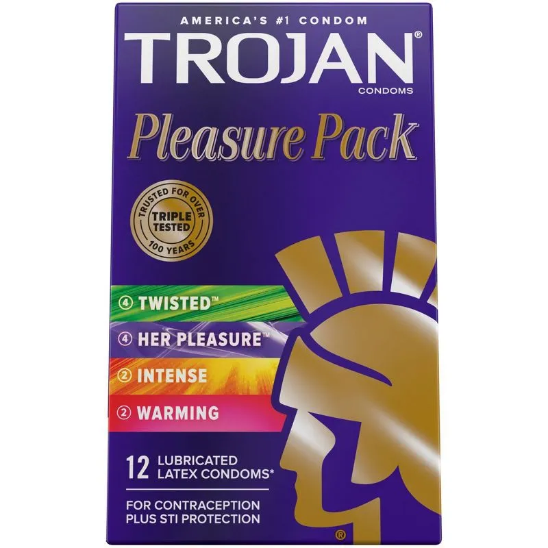 Trojan Pleasure Pack Lubricated Condoms