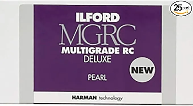 Ilford Multigrade V RC Deluxe Pearl Surface Black & White Photo Paper, 190gsm, 8x10", 25 Sheets