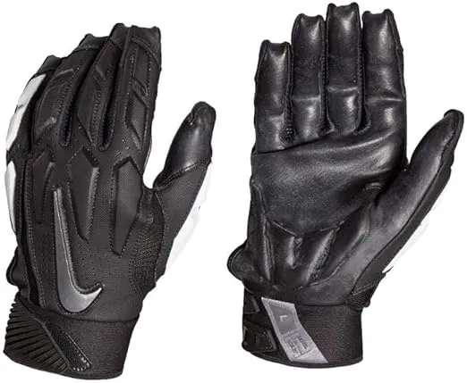 New Nike D-Tack IV 4 Lineman Padded Football Gloves Size Medium Black White