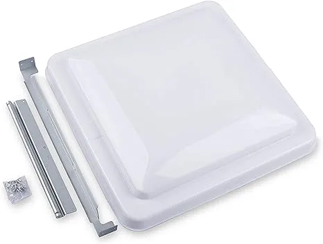 Camp'N 14" Universal RV, Trailer, Camper, Motorhome Roof Vent Cover - Vent Lid Replacement (White 2 Pack)