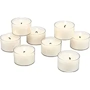 Stonebriar 8 Hour Long Burning Unscented Clear Cup Tea Light Candles, 48... 48 Pack