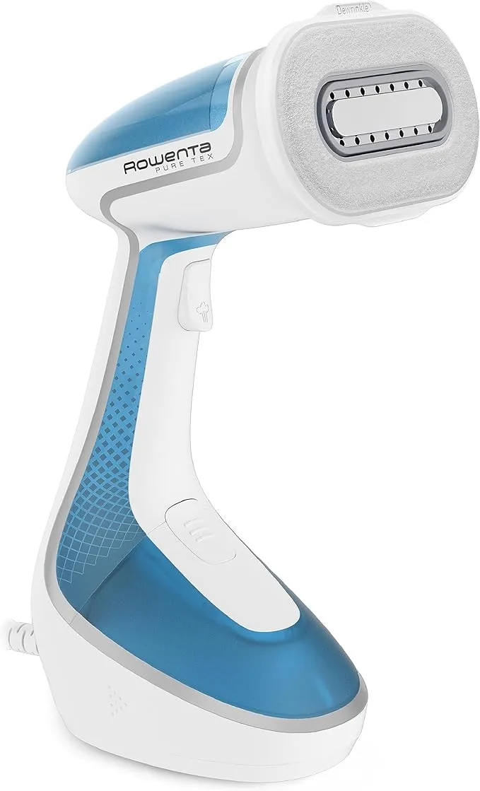 Rowenta Pure Tex 4-in-1 Handheld Steamer for Clothes, 1700W, XL Light Blue