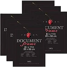 MCS Format Document Frame, Diploma and Certificate Frame, Black, 8.5 x 11, 6-PackMCS Format Document Frame, Diploma and Certificate Fra…