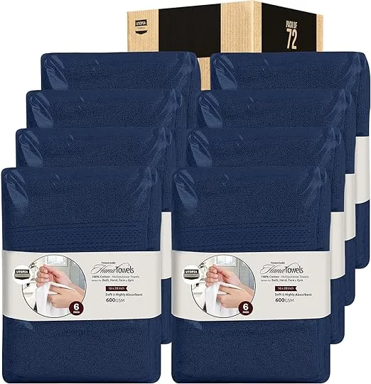 Utopia Towels 6 Pack Premium Hand Towels Set