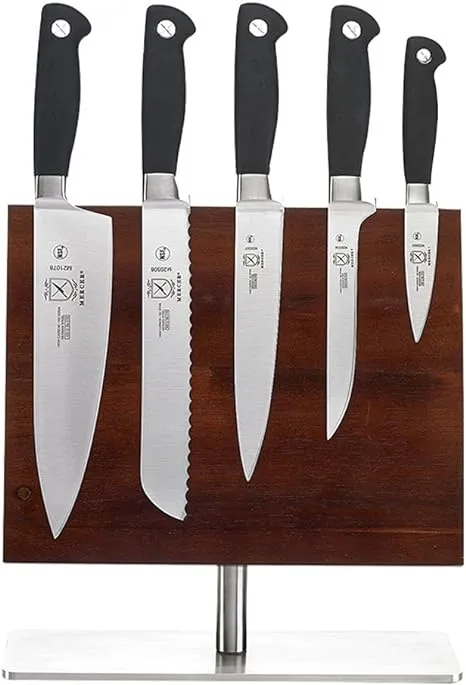 Mercer Culinary Genesis 6-Piece Magnetic Board Knife Set, 11 3/8 x 9, 11 1/2 inch high, Stainless Steel