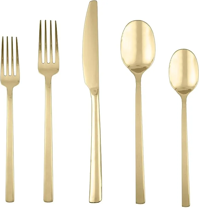 Cambridge Silversmiths Beacon 20-Piece Set, Service for 4, Gold Mirror