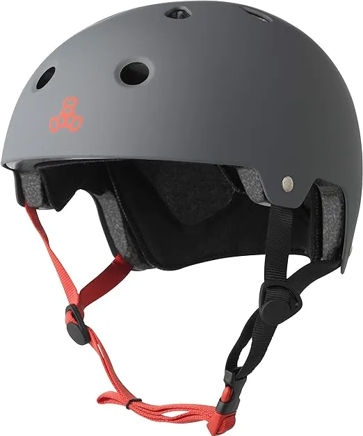 Triple Eight Dual Certified Helmet ABS Hardshell EPS Liner Large/XL Gun Matte