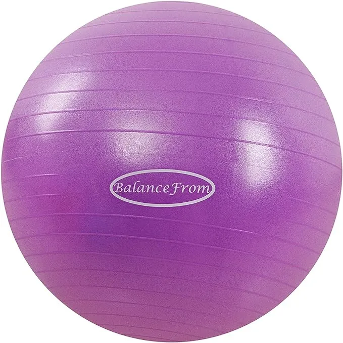 BalanceFrom Anti-Burst and Slip Resistant Exercise Ball Yoga Ball Fitness Ball Birthing Ball with Quick Pump, 2,000-Pound Capacity (78-85cm, XXL, Purple)BalanceFrom Anti-Burst and Slip Resistant Exercise Ball Yoga Ball Fitness Ball Birthing Ball with Qui