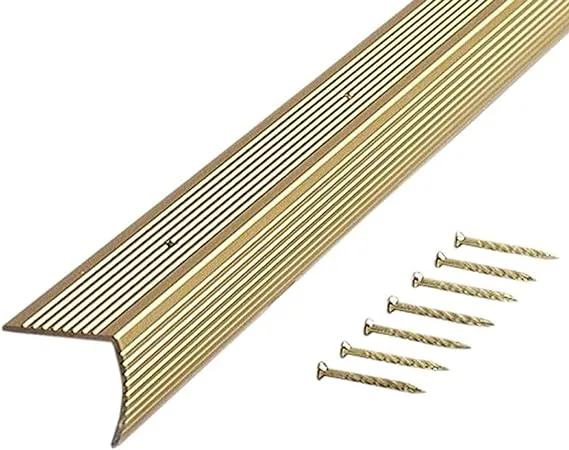 M-D 79020 36" Satin Brass Fluted Stair Edging