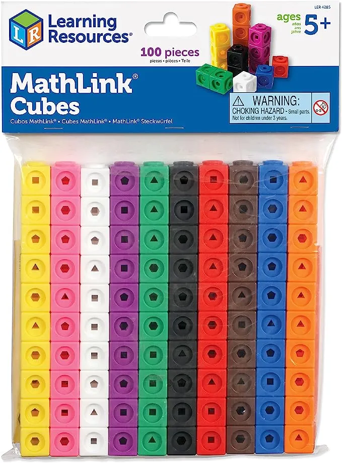 Learning Resources MathLink Cubes Set of 100