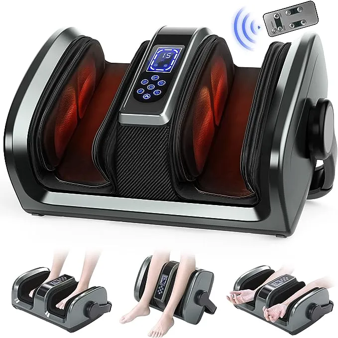 TISSCARE Foot Massager for Circulation and Pain Relief, 2023 Upgrade Shiatsu Foot Massger Machine with Heat and Air Bags, Feet Massage for Neuropathy Plantar Fasciities Relief, Suit for Foot, CalfTISSCARE Foot Massager for Circulation and Pain Relief, 20