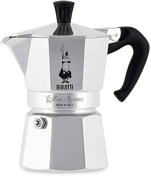 Bialetti Moka Aluminum Italian Mocha Coffee Maker - 3 cups