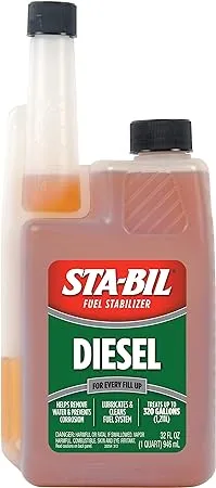 STA-BIL Diesel Fuel Stabilizer And Performance Improver - Keeps Diesel Fuel Fresh For Up To 12 Months - Lubricates And Cleans The Fuel System - Treats 320 Gallons, 32 fl. oz. (22254)