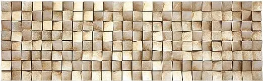 Empire Art Direct Textured II Rugged Blocks with Gold Leaf, 3D Wood Wall Art, Ready to Hang, 72" x 22", Living Room,Bedroom