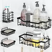 Bathroom Shower Organizers Shower Shelves Adhesive No Drilling Shower Caddy for 